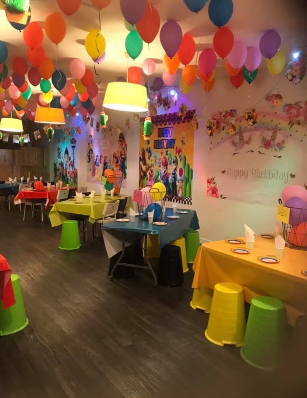 Salle décorée